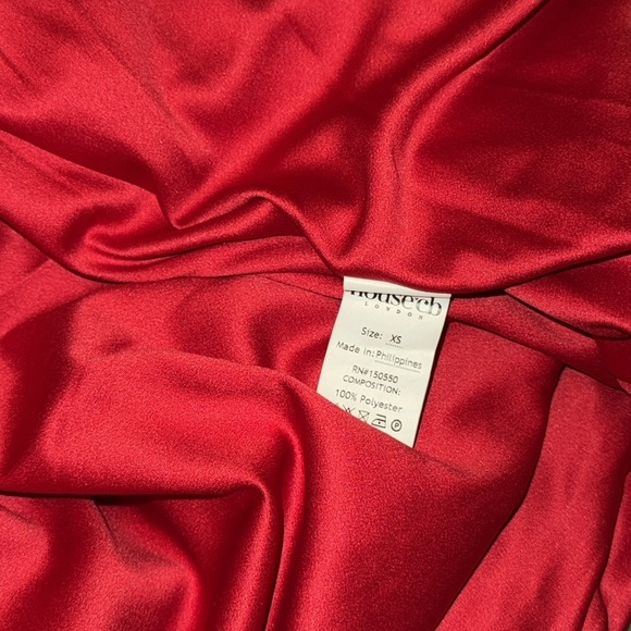 NWOT HOUSE OF CB Zanab Red Thigh Slit Open Back Maxi Dress sz XS - Picture 8 of 10